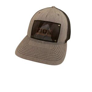 Zion National Park Gray & Black Trucker Hat With Mesh Back By Stryder